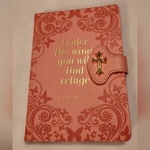 Pink Embossed Journal with Gold Cross